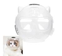 Cat Muzzle Breathable Cat Hood Kitten Mouth Cover Astronaut Helmet Prevent from Cats Biting Chewing Grooming, Cat Ball Mask for Aggressive Cat