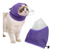 Cat Muzzle, Breathable Mesh Kitten Head Cover with Extended Transparent Muzzles Covers for Cats Kittens Grooming Nail Trimming Bathing