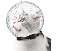 Cat Muzzle Cat Transparent Muzzle, Breathable Cat Hood, Adjustable Kitten Astronaut Helmet Prevent from Cats Biting Chewing Grooming, Cat Ball Mask for Aggressive Cat (XL)