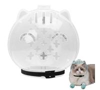 Cat Muzzle for Grooming & Bathing - Transparent Breathable Cat Helmet Mask, Adjustable Anti-Bite Bubble Muzzle for Nail Trimming, Vet Visits & Grooming (cat helmet S 1pcs)
