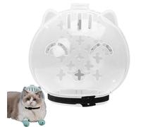 Cat Muzzle for Grooming & Bathing - Transparent Breathable Cat Helmet Mask, Adjustable Anti-Bite Bubble Muzzle for Nail Trimming, Vet Visits & Grooming (cat helmet L 1pcs)