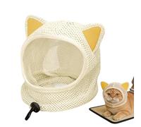 Cat Muzzle for Grooming, Breathable Head Cover, Adjustable Anti-Bite Head Protection, for Bathing, Scratching, Home, Indoor, Travel, Outdoor