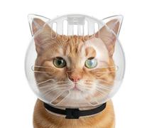 Cat Muzzle for Grooming, Transparent Cat Helmet with Breathable Hood