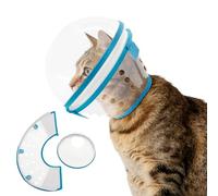 Cat Muzzle with Breathable Hood Transparent Astronaut Helmet Adjustable Cat Muzzle for Grooming, Claws Trimming, Bathing, Biting, Treatment and Recovery
