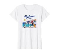 Cat Mykonos Value Graphic T-Shirt, Women, White, XS
