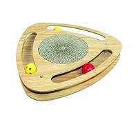 Cat 'n' Caboodle Geo Wooden Cat Scratcher Premium Eco Friendly Activity Pad Fun Interactive Easy to Use Indoor Scratching Cardboard for Kittens