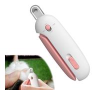 Cat Nail Clippers with Safety Guard,1PCS Multifunctional Cat Nail Clipper with Adjustable Aperture,Stainless Steel Dog Nail Clippers with Hidden Nails File (Pink)