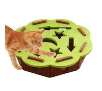 Cat Nail File Box - Enrichment Scratcher Toy, Cardboard Grooming Pad with 2 Bell Balls for Stress Relief Pet Activity Accessory for Kitten Indoor Couch Corner Furniture Carpet Protection