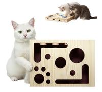 Cat Nail File Box, Interactive Cat Scratch Puzzle Enrichment Box, Stress-Free Nail File, for Nail Filing & Scratching, Built-in Sandpaper and Bell Balls,Boredom Relief Fun Game for Indoor Cats
