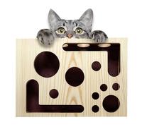 Cat Nail File Box - Interactive Wooden Play Box with Balls, Satisfies Pawing Instincts, Keeps Cats Active