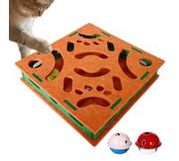Cat Nail File Box | Quiet Scratcher Maze Toy | with Bell Ball Felt Cat Scratch Enrichment Puzzle Box | for Kitten Dog Small Medium Large Breed Indoor Bedroom Floor Couch Floor Carpet Furniture Protect