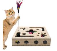 Cat Nail File Box | Wooden Interactive Grooming Toy | Cat Scratching Puzzle Enrichment Box | For Cat Nail Care Stimulation Exercise Das Kittens