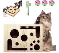 Cat Nail File Enrichment Box - 2026 New Cat Nail File Box with Bell Ball & Sandpaper Inside, Nail File Stress Free Alternative to Clippers and Grinders for Indoor Cats Scratching