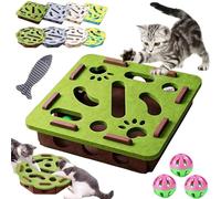 Cat Nail File Enrichment Box, 2026 New Cat Scratch Puzzle Enrichment Box with Three Bell Balls & Sandpaper Inside, Interactive Cats Puzzle Toys, Gifts for People Who Love Cats (Style-B)