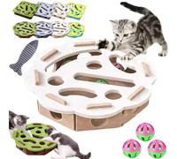 Cat Nail File Enrichment Box, 2026 New Cat Scratch Puzzle Enrichment Box with Three Bell Balls & Sandpaper Inside, Interactive Cats Puzzle Toys, Gifts for People Who Love Cats (Style-G)