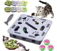 Cat Nail File Enrichment Box, 2026 New Cat Scratch Puzzle Enrichment Box with Three Bell Balls & Sandpaper Inside, Interactive Cats Puzzle Toys, Gifts for People Who Love Cats (Style-E)