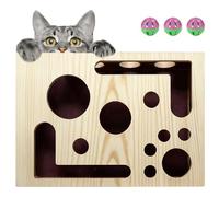 Cat Nail File Enrichment Box, Cat Nail File Box with Bell Ball, 2 in 1 Cats Nail File Scratch Enrichment Boxs, Pet Puzzle Feeder Scratchs Puzzles Toy for Indoor Kitten Scratching