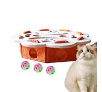 Cat Nail File Enrichment Box - Felt Enrichment Maze,with Ball Cat Box Toy - for Apartment Behavior Training Alone Time After Meal Home Bedroom Play Area