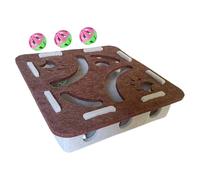Cat Nail File Enrichment Box - Felt Interactive Toys - Cat Puzzle Box with Ball - for Play Area Apartment Behavior Training Alone Time After Meal Home