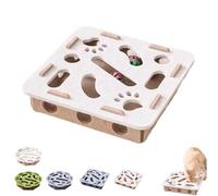 Cat Nail File Enrichment Box, Kitten Nail File Scratcher, Felt Maze Cat Toys, Interactive Cats Brain Trainin Puzzle Toy, Built-In Bell Ball Is Suitable For Cats Play Claw Care, Hunting(Camel)