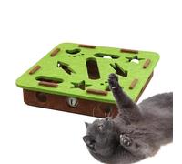 Cat Nail File Enrichment Box - Scratcher Toy With 2 Bell Balls, Cat Nail File Scratcher | For Pet Kitten Grooming Indoor Couch Corner Furniture Carpet Claws Trimming Post Mat Pad Floor Board
