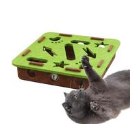Cat Nail File Enrichment Box,Scratcher Toy with 2 Bell Balls - Cat Nail File Scratcher with 2 Bell Balls - for Furniture Carpet Couch Corner Indoor Pet Kitten Grooming