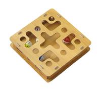 Cat Nail File Enrichment Box | Wooden Claw Scratcher with Bell | Cat Scratch Box Nail File | for Indoor Kittens Mental Health Hunting Play Engages Instincts