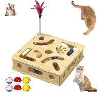 Cat Nail File Scratch Enrichment Box, 2026 New Cat Scratch Puzzle Enrichment Box, Stress Free Alternative to Clippers and Grinders,Sandpaper Inside for Indoor Cats Scratching (1PCS)