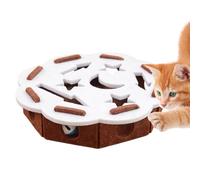Cat Nail File Scratcher,Interactive Felt Scratching Fun Puzzle with 2 Bell Balls | Interactive Cat Toy,for Indoor Outdoor Kitten Floor Play Travel Exercise Training