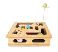 Cat Nail File Scratcher - Interactive Indoor Wooden Board,Cat Scratcher That Files Nails Built-in Sandpaper | for Dog Pet Kitten Puppy House Play Indoor