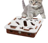 Cat Nail File Toy - Interactive Felt Scratching Fun Puzzle with 2 Bell Balls - Cat Puzzle Toy | for Mental Stimulation Training Exercise Kitten Home Indoor