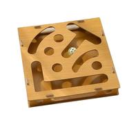 Cat Nail Files Activity Box | Labyrinth Game with Bell Ball, Wooden Cat Scratcher Box Puzzle Games | For Mental Stimulation and Play Against Boredom in the House for