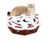 Cat Nail Trim Enrichment Box,Felt Fun Interactive Pet Games with 2 Bell Balls - Cat Scratching Box | for Training Exercise Hunting Simulation Floor Play Kitten Home Indoor Outdoor