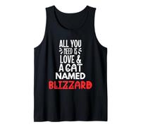 Cat Name Blizzard Design - All You Need is Love! Tank Top