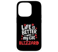 Cat Name Blizzard Life Is Better With My Cat Blizzard Case for iPhone 14 Pro