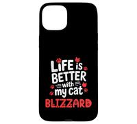 Cat Name Blizzard Life Is Better With My Cat Blizzard Case for iPhone 15 Plus