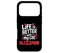 Cat Name Blizzard Life Is Better With My Cat Blizzard Case for iPhone 17 Pro