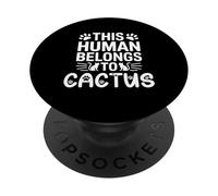 Cat Name Cactus Human Belongs to Cat Name Cactus PopSockets Adhesive PopGrip