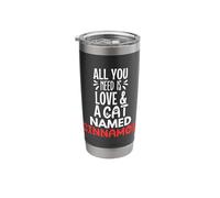 Cat Name Cinnamon Design - All You Need is Love! Stainless Steel Insulated Tumbler