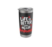 Cat Name Daphne Life is Better with My Cat Daphne Stainless Steel Insulated Tumbler
