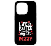 Cat Name Dizzy Life Is Better With My Cat Dizzy Case for iPhone 15 Pro