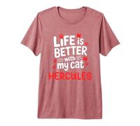 Cat Name Hercules Life is Better with My Cat Hercules Premium T-Shirt