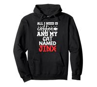 Cat Name Jinx Gifts All I Need Is Coffee Cat Named Jinx Pullover Hoodie