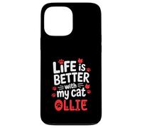 Cat Name Ollie Life Is Better With My Cat Ollie Case for iPhone 13 Pro Max