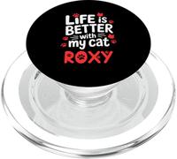 Cat Name Roxy Life Is Better With My Cat Roxy PopSockets PopGrip for MagSafe