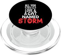 Cat Name Storm Design - All You Need is Love! PopSockets PopGrip for MagSafe