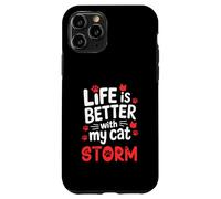 Cat Name Storm Life Is Better With My Cat Storm Case for iPhone 11 Pro