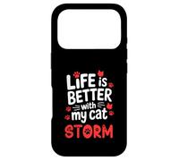Cat Name Storm Life Is Better With My Cat Storm Case for iPhone 17 Pro