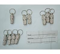 Cat name tag barrel tube Dog Pet ID ( write details inside) Discount quantities