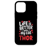 Cat Name Thor Life Is Better With My Cat Thor Case for iPhone 12 mini